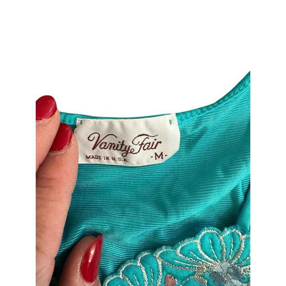 Vanity Fair Blue Short Sleeve Top & Bottom 2 Piece Pajama Set Size M - Picture 6 of 6